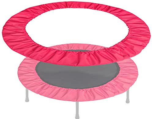 Mini Trampolin Randabdeckung 96 101 122cm, 3 Schichten Verdickt 800D Reißfest Oxford-Tuch Randabdeckung fur Zimmertrampolin,Indoor Erwachsene Kinder Fitness Trampolin Abdeckung,Rot,91cm(36inch)