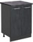 Vicco Küchenunterschrank R-Line, Schwarz Beton/Anthrazit, 60 cm AP Anthrazit
