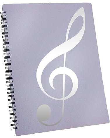 Wernfale Portfolio, Kapazität für 60 Seiten, Noten/Ständer, geeignet für Brief- und A4-Format, beschreibbar und abnehmbar (violett) und einfach zu bedienen