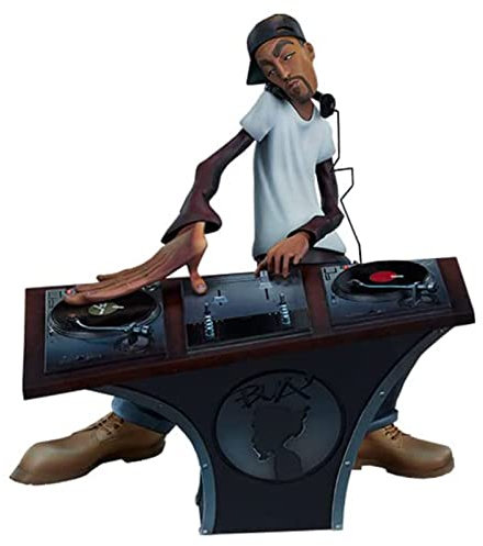 XIASABA Hip Hop Figur Modell Ornament Rap Music Star Skulptur Hip Hop Element Skulpturen seltsame und lustige Harzskulpturen von Rap Music Stars DJ Figur Skulptur (DJ)