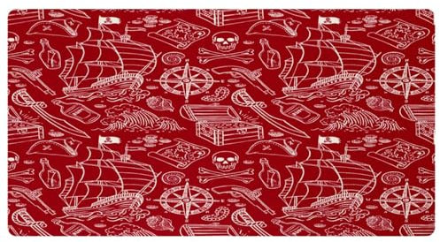 VAPOKF Küchenmatte mit maritimem Ozean-Muster, rutschfest, waschbar, saugfähige Küchenmatten, Läufer, Teppiche für Küche, Flur, Waschküche