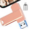 USB Stick 512gb 3-in-1 mit USB-C Adapter für Phone, Android, Tablet, PC und Laptop, Externer Speicherstick– Effizientes Backup von Fotos und Daten, Unterstützt iOS und Android,(Rosa)