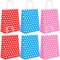 Gucass 30 Stück Bunte Papiertüten mit Henkel, Geschenktüten Klein 15 x 8 x 21cm, Kraftpapier Tüten für Mitgebsel, Geschenktaschen Kindergeburtstag, Partys, Hochzeit, Weihnachten Geschenk