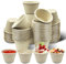 Arcccky 150 Pack Small Disposable Compostable Bowls, Natural Bagasse, Heavy-Duty (4 oz) for Sample, Snack, Ice Cream, Salad, Soup, Dessert, Condiment, Sauce