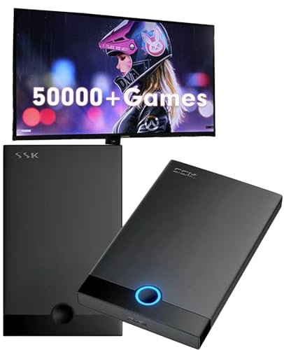 COVOZAMA Retro Games 500GB Hard Drive: 50,000+ Classic Games, PS2/PS1/PSP/Wii/DC/N64 & More on Windows, Play Your Favorite NES, SNES, Genesis & More
