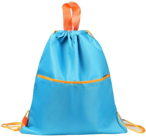 Arcjunys Turnbeutel Herren Schwimmbeutel Wasserdicht Turnbeutel Sportbeutel Reisen Schule Schwimmen Unisex Erwachsene Blau 40 x 32 cm/15,73 x 12,6 Zoll