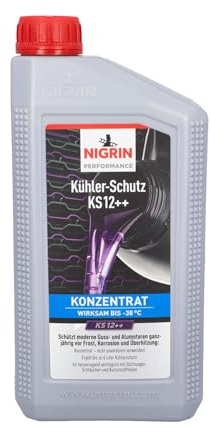 NIGRIN Performance Kühler-Schutz KS12++ Konzentrat, Pflege und Schutz für Kühlsystem, für Benzin- und Dieselmotoren, Korrosionsschutz, Frostschutz, Überhitzungsschutz, Hybridtechnologie, 1,5L