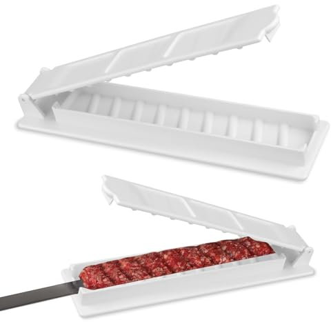 Plastic Kebab Maker Machine - Manual Kabob Mould Reusable Easy Kabob Maker Perfect for Barbecue Party and Outdoor Activities