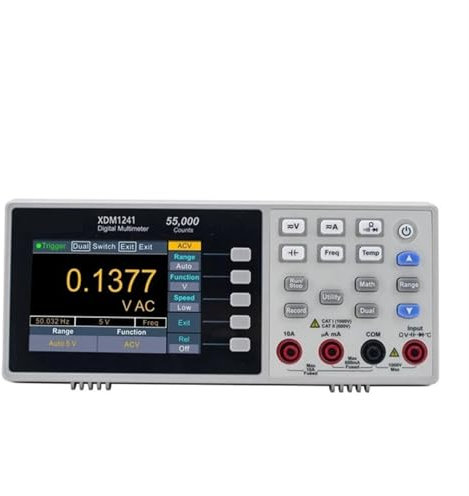 Misuratore LCR digitale, XDM1041 XDM1241 Multimetro digitale portatile da banco True RMS DC/AC Corrente Tensione USB Multimetro Tester Misuratore Multi tester di resistenza, induttanza e capacità(XDM1