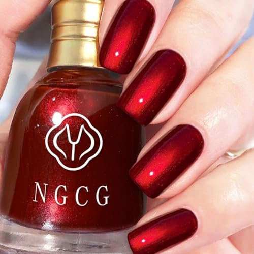 Red Nail Varnish - Chrome Nail Polish - 60 Second Nail Varnish - Red Glitter Nail Polish Long Lasting - Shiny Nail for Nail Art DIY Home