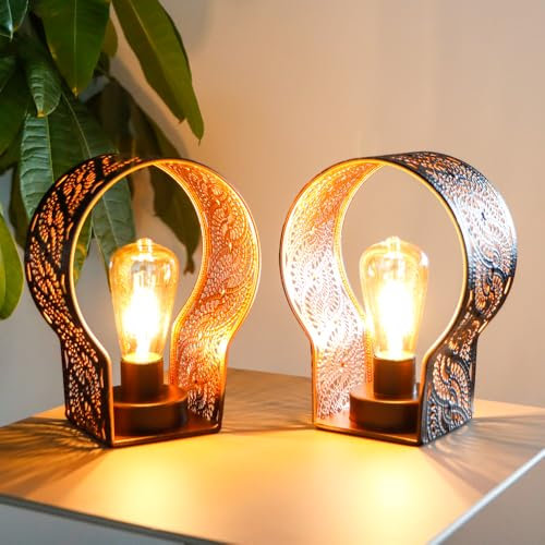 JHY DESIGN 2er-Set Batteriebetriebene Lampe Einzigartige Kabellose Wandleuchte Metallkäfig-Wandmontagelampe mit 6-Stunden-Timer für Zuhause Wohnzimmer Schlafzimmer Küche Flur Treppe