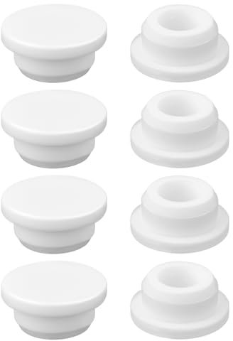 Gosknor 8pz Tappo Troppo Pieno Lavandino Silicone, Cucina Bagno Coperchio Troppo Pieno Lavandino Gomma Rotonda Anello di Rifinitura Tappo Inserimento per Uso Domestico