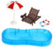 Toyvian 1 Ensemble modèle de Piscine Mini-modèle Piscine Miniature baignade Piscine pour Jouets Toys Terrarium décoration Maison Accessoires Miniatures Accessoire de Piscine Plastique