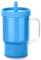 Vicloon Tasse d'Apprentissage pour Bébé, Gobelet à Paille en Silicone avec Couvercle et Poignées, Sans BPA, Passe au Lave-Vaisselle | Dès 6 Mois | 260 ml, Bleu