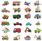 Iron on Patches Kids, 24 Pcs Embroidered Iron on Patches for Boys & Girls Jeans, Jackets, Backpacks, Clothes, DIY Craft, Back-to-School Essentials with Vehicles Theme (Vibrant Color)