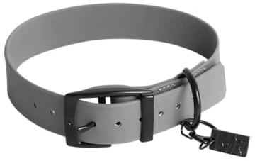 Martin Rütter – Halsband Hund SoftVinyl Platingrau Größe XL – Hundezubehör Hundehalsband Wasser- & schmutzabweisend aus weichem PVC für große Hunde – Dog Collar pflegeleicht, hygienisch & UV-fest