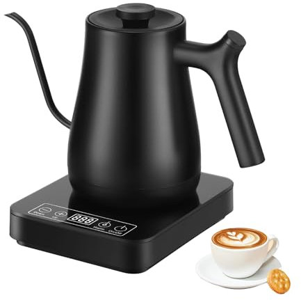 Panana Electrick Kettle, Gooseneck Electric Kettle Temperature Control with LCD Display, Pour Over Coffee Tea Kettle, Fast Heating, Overheat Protection, Memory Function,0.8L