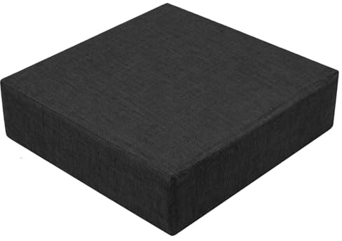 GBKDQQ Sitzerhöhung Sitzkissen, 50x50x10cm Stuhlkissen Aufstehhilfe, Memoryschaum-Sitzkissen, Bodenkissen für Wohnzimmer, Liegestühle, Sofas, Sessel, Büro(Schwarz)