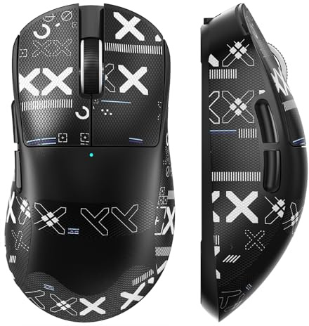 MAGIC-REFINER X2 Kabellose Gaming-Maus, 24000 DPI, PAW3311, Ergonomisch für Rechtshänder, BK52820 MCU, 69g Superlight, 500-mAh-Akku, Bluetooth/2.4G/Kabelgebundene, Griptape-Set, PC/Mac, Schwarz