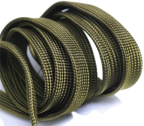 Funda Trenzada para Cables, Funda Cable Trenzado Algodón Verde 10m Ampliable 5-25mm(8mm)