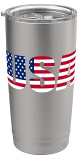 USA American Flag Stainless Steel Insulated Tumbler