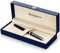 Waterman Hémisphère Tintenroller | Hochglänzend Schwarz mit Chromzierteile | feine Spitze | Schwarze Tinte | Geschenkbox