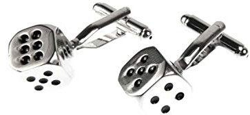 Miniblings Würfel Manschettenknöpfe Würfeln Poker Spielen Spiel Pokern mit Box - Herrenschmuck Manschettenknopf Cufflinks Hemdknöpfe I Holzbox inklusive