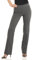 Rekucci Pantalon Femme Chic et Elegant, Pantalon Ultra Confort pour Femme, Coupe Semi-évasée (40, Gris Charbon)