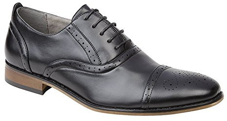 Goor Isaac Mens PU Lace Up Oxford Brogue Shoes Black UK 9