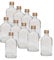 DIAH DO IT AT HOME 10 x Empty Glass Pocket Flask 200ml Bottles + 10 x Gold Screw Cap