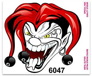 4R Quattroerre.it - 6047 - Adesivi Sticker Joker, 10 x 12 cm