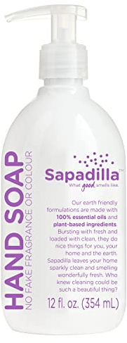 Sapadilla Sweet Lavender + Lime Biodegradable Liquid Hand Soap Pump, 12 Ounce