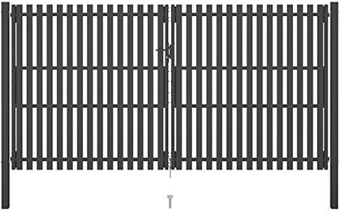 Robust und langlebig, Zauntor,Gartenpforte,Gartentor,Stahl 4x2,5 m Anthrazit