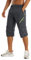 KEFITEVD Herren Bermuda Shorts 3/4 Wanderhose Kurz MTB Hose Schnelltrocknend Leicht Funktionshose Nylon Herrenhose Sommer Fahrradhose Männer Dunkelgrau 40