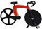 D,casa - Cortador de Pizza Original diseño Bicicleta Rojo Negro