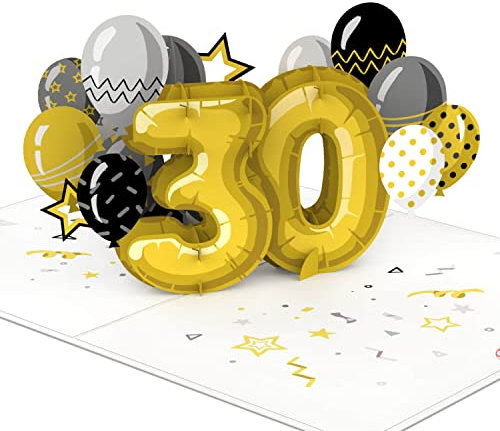 papercrush® Pop Up Karte zum 30. Geburtstag - 3D Geburtstagskarte für Frauen & Männer, Glückwunsch zum 30ten Geburtstag für Freund, Sohn und Bruder, Gratulationskarte für 30 jähriges Firmenjubiläum