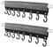 MULTIBROS 2er Pack Camping Hakenleiste mit 8 Haken | 58cm Aufhängesystem mit Keder- und Klettbefestigung | Ideal für Vorzelte, Wohnwagen und Campingbedarf