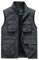 Herren Outdoor Weste mit Multi-Taschened Anglerweste Jagd- und Angler Camping Wandern Weste Weste Freizeit Jacke - XL