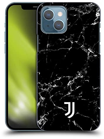 Head Case Designs Offizielle Juventus Football Club Schwarz 2 Marmor Harte Rueckseiten Handyhülle Hülle Huelle kompatibel mit Apple iPhone 13