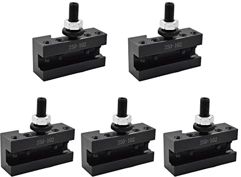 marddpair 5Pcs Turning Tool Holder AXA 250-102 6-12 Inch Quick Change Tool Post Boring Turning Holder Fit for Lathe Center Height 0.6-1.75 Inch