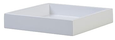 Gift Company Tablett Spa S, quadratisch, Serviertablett, Dekotablett, MDF, Weiß, 19 x 19 cm, 77844