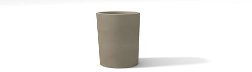 Kloris Portavaso fioriera cilindrica mod. Barocco 40 grigio tortora polietilene diametro cm 35 altezza cm 40