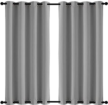 MENGH Outdoor Vorhänge mit Schlaufen 150x200cm, Sonnenschutz Sichtschutz Wetterfest Outdoorvorhänge Wasserdicht für Balkon Terrasse Veranda Pergola Gartenlaube - hellgrau 1 Stück