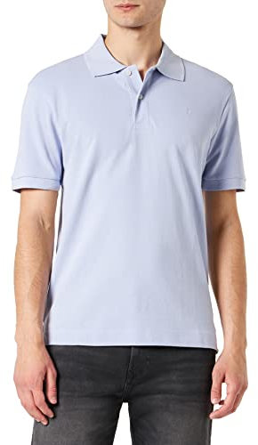 Seidensticker Men's Slim Fit Poloshirt Kurzarm Polo Shirt, Hellblau, L