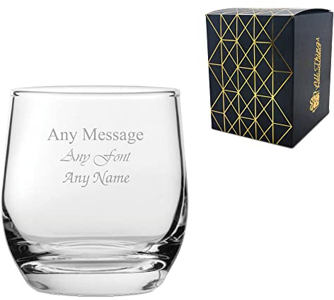 Bicchiere da acqua bolero personalizzabile con incisione 236 ml, qualsiasi messaggio, per ogni occasione come compleanni, matrimoni, Natale, Pasqua, laurea, inciso nel Regno Unito