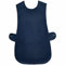 Womens Tabard Apron Ladies Tabards Home Work Kitchen Cleaning Chef Catering Cleaners Workwear Poly Cotton Overall Aprons Large Pocket Tabbard Side Stud Buttons Fastening (Same Piping Edge Navy,OS)