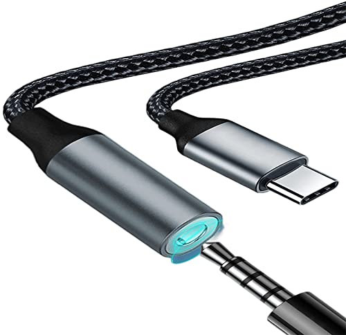 Adaptador USB Type C Jack 3,5mm Auriculares Headphone Audio Adapters Tipo Audio USB Type C AUX Convertidor Conector Dongle Compatible Huawei Mate Xiaomi Pixel Samsung Galaxy Ultra Note iPad Pro Sony