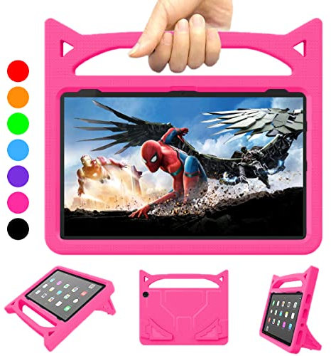 Fire HD 10 Case 2023,Fire HD 10 tablet Case for Kids(13/11th Generation, 2023/2021 Release) - Lightweight Shockproof Kid-Proof Cover with Stand,(Incompatible with iPad Samsung). (Rose)