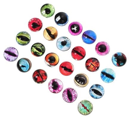 STOBOK 150 Pcs Eye Glass Patch Glass Pendant Necklace Human Eyes Cabochons Craft Making Eyes Halloween Decor Doll Making Glass Eye Half Round Eye Gems Glass Gems Toys Animal Crystal Glass