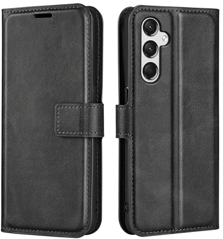 Kezaizhe Custodia per Samsung Galaxy A15 5G A156B A 15 LTE 4G A155F PU Pelle Wallet Protettivo Cellulare Flip Cover a Portafoglio Telefono con Magnetica (Nero)